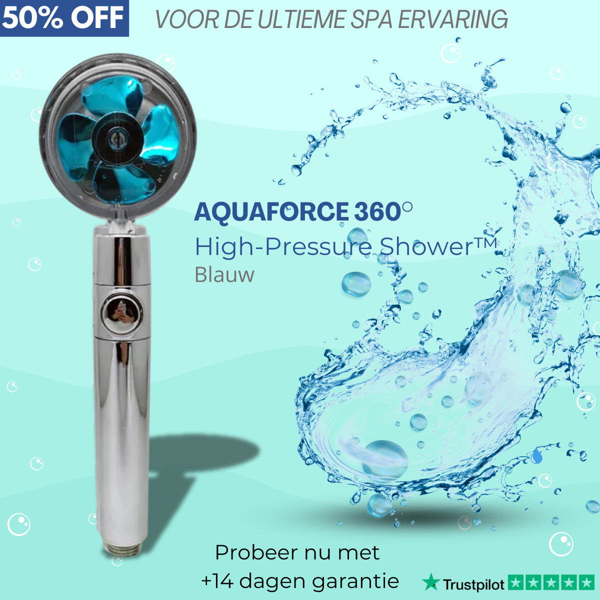 AquaForce 360° | High-Pressure Shower™