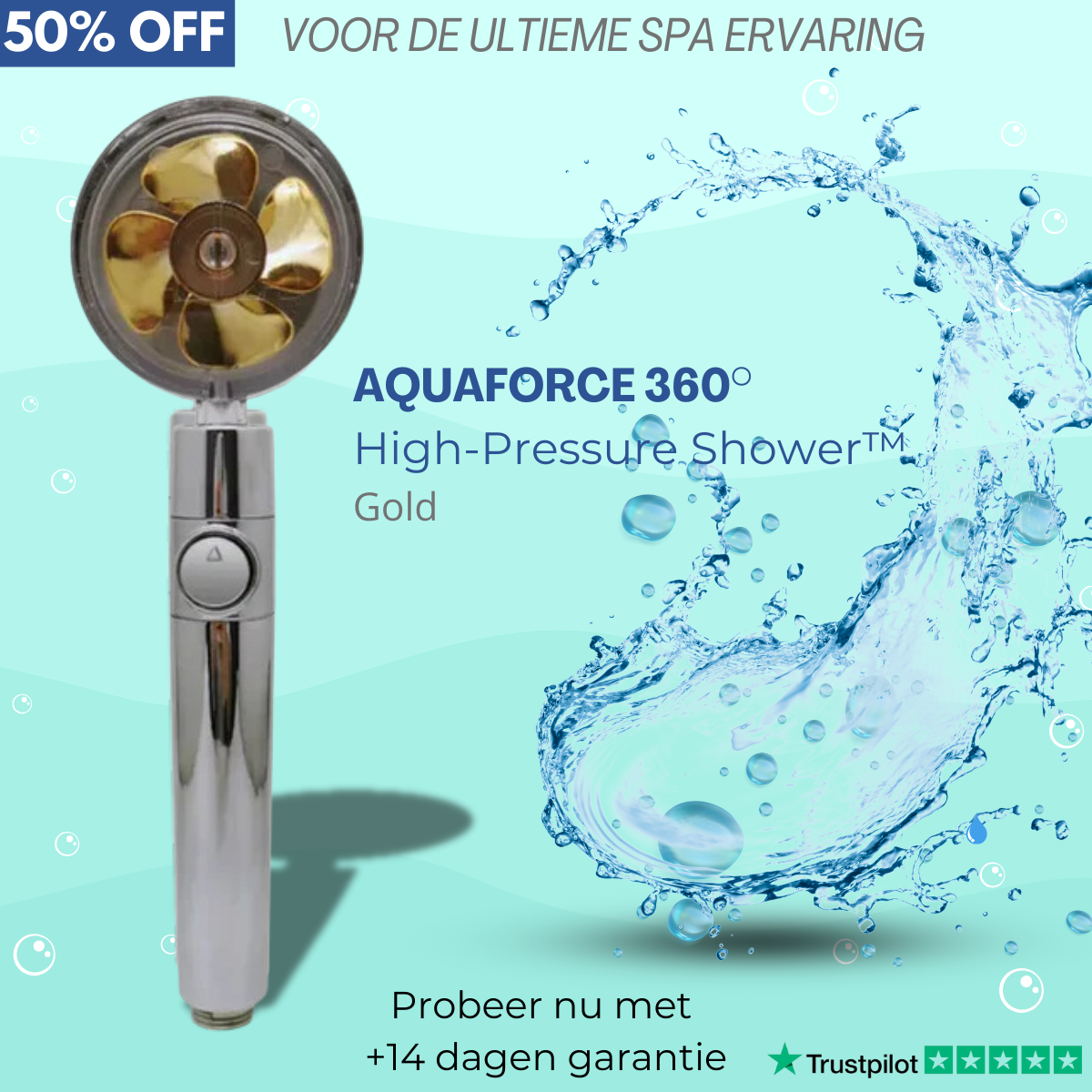 AquaForce 360° | High-Pressure Shower™