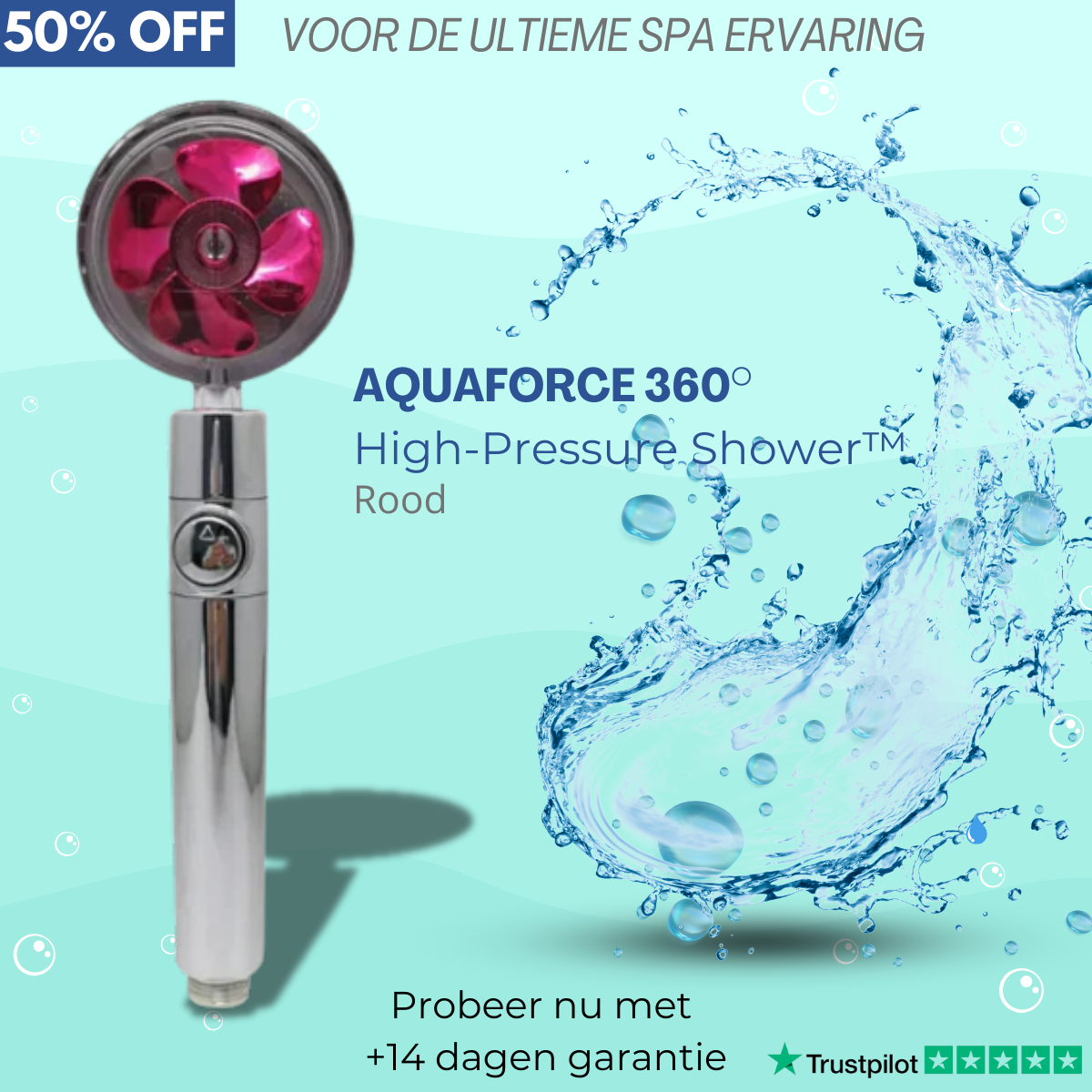 AquaForce 360° | High-Pressure Shower™