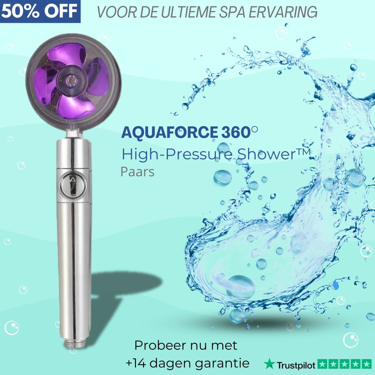 AquaForce 360° | High-Pressure Shower™