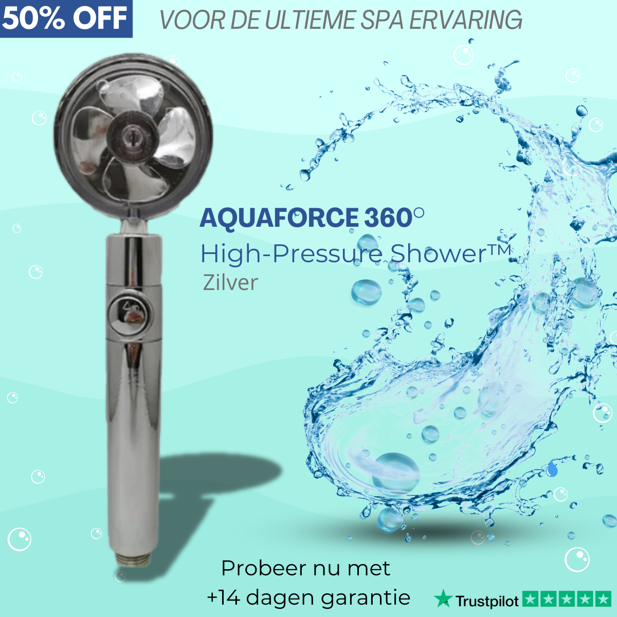 AquaForce 360° | High-Pressure Shower™