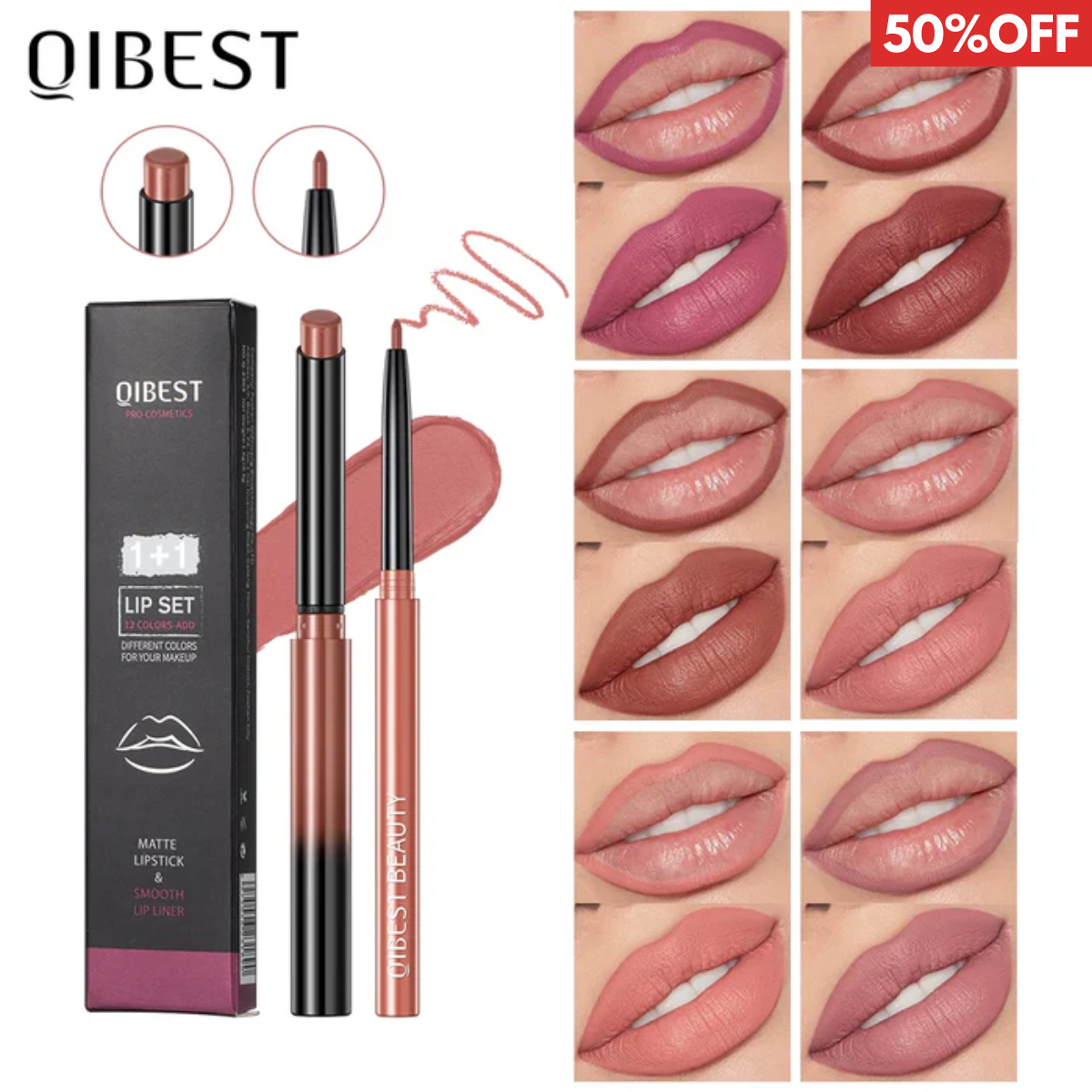 Dubbel Ended Lipstick™ - Niet Vervagend & Waterdicht | 50% KORTING!